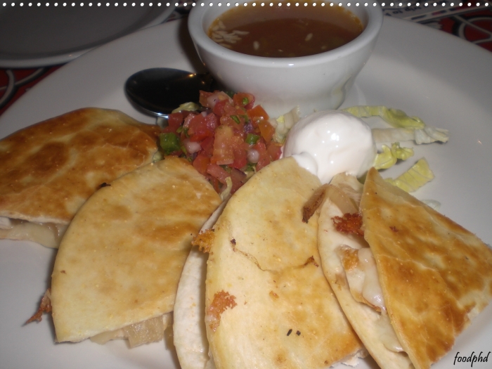 Lunch Combo - Half Chicken Quesadillas & Soup of the Day